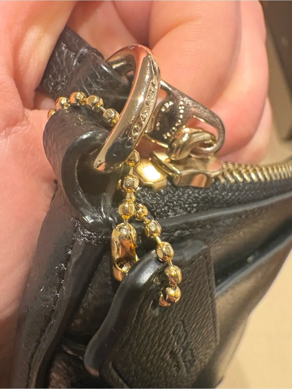 Coach Black Pebbled Leather Small Crossbody with Gold Hardware - Picture 4 of 9